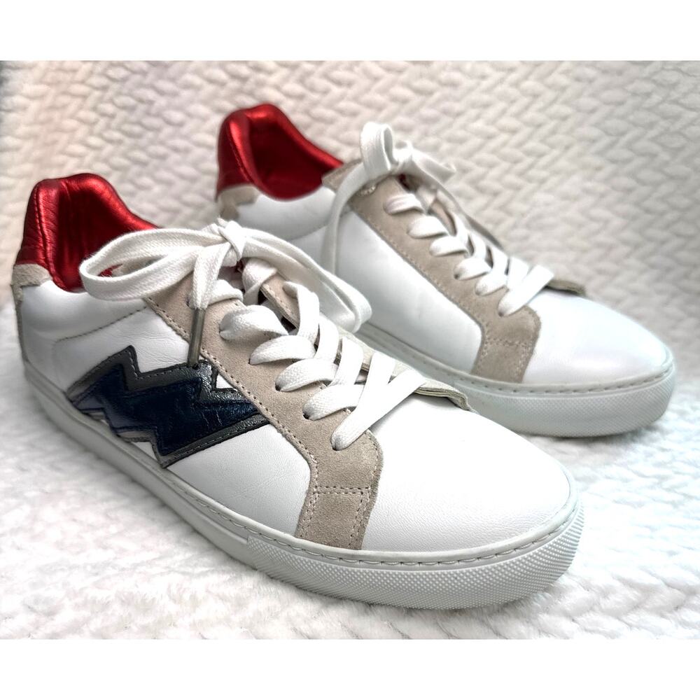 Zadig & Voltaire Neo Keith Flash Sneakers EU 38 White Leather Low Top
